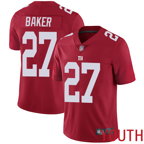 Youth New York Giants #27 Deandre Baker Red Limited Red Inverted Legend Football NFL Jersey